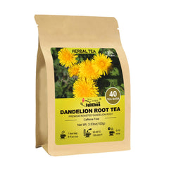 FullChea Dandelion Root Tea Bags pack closeup for caffeine-free sipping.