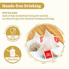 FullChea dandelion root tea brewed cup showcasing herbal aroma and bold, earthy notes.