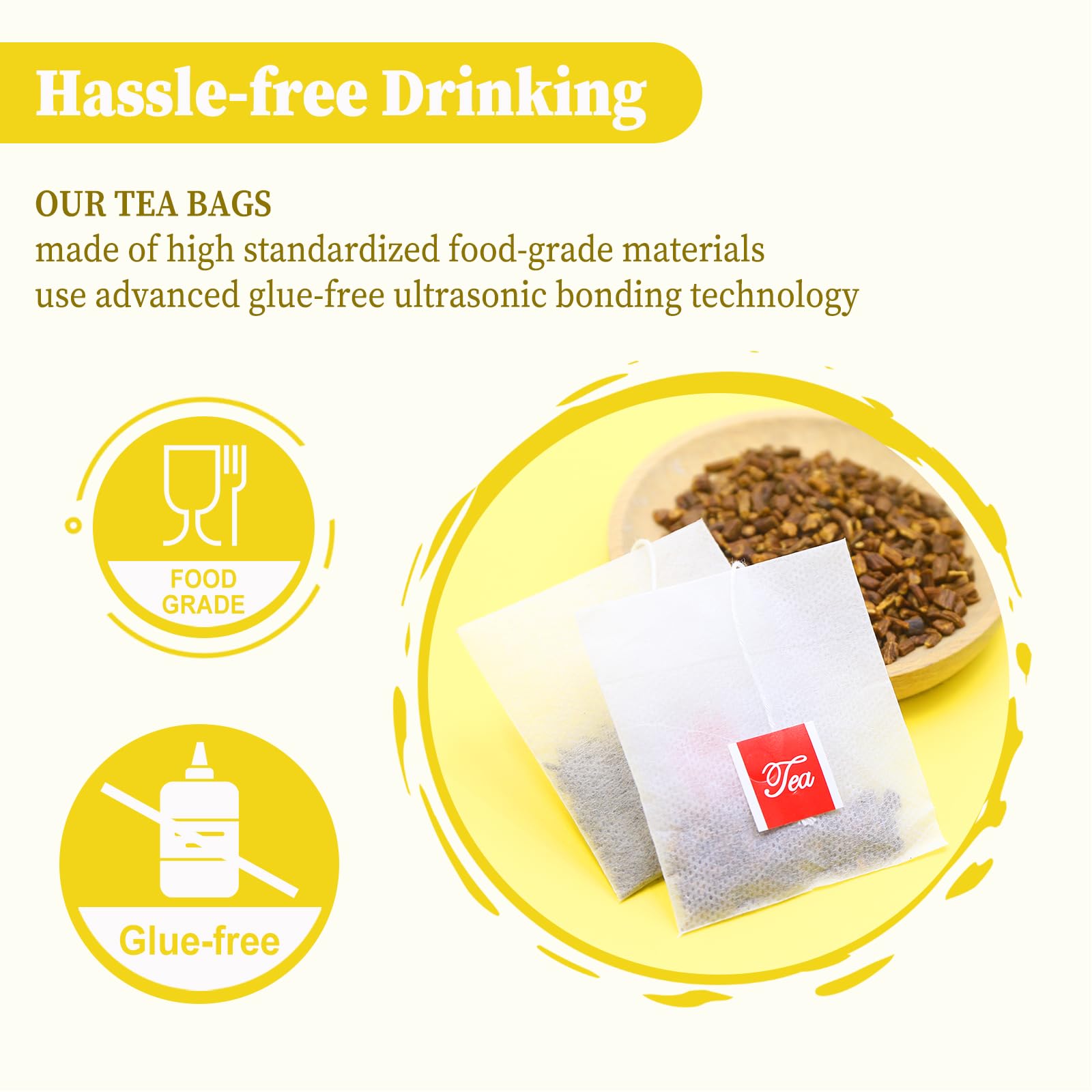 FullChea Dandelion Tea Bags with gentle flavor suitable for kids.