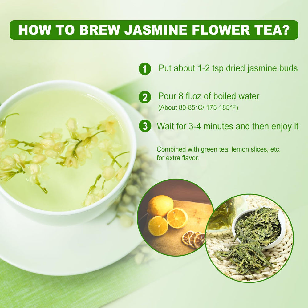 FullChea dried jasmine flowers aroma for tea and culinary use.