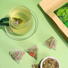 FullChea ginkgo biloba tea packaging features resealable design to preserve freshness.