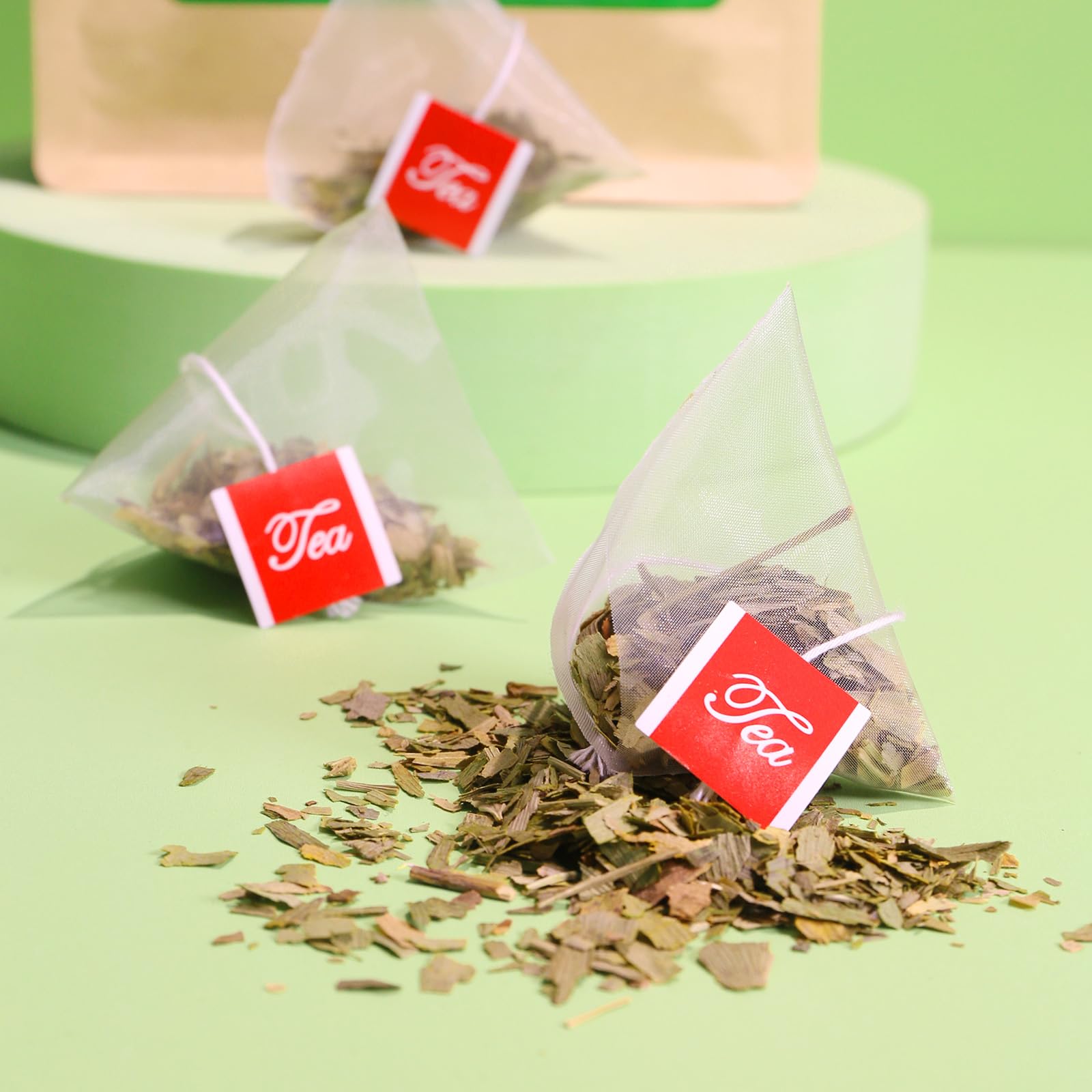 FullChea ginkgo biloba tea cup with infuser ready for steeping and savoring.