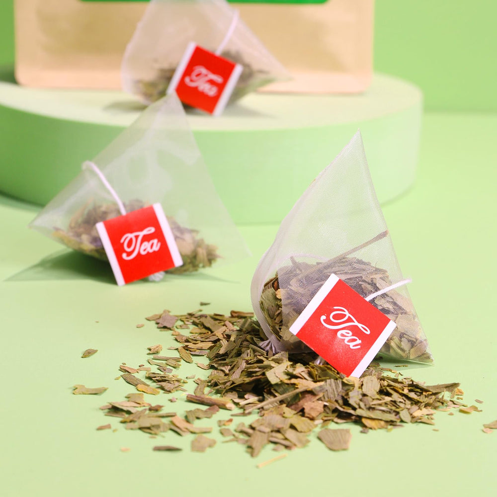 FullChea ginkgo biloba tea cup with infuser ready for steeping and savoring.