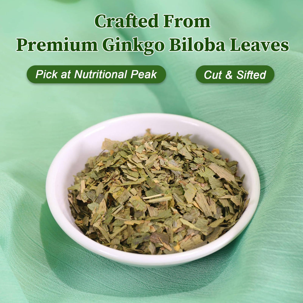 FullChea ginkgo biloba tea cup steeping highlights a calming brewing ritual.