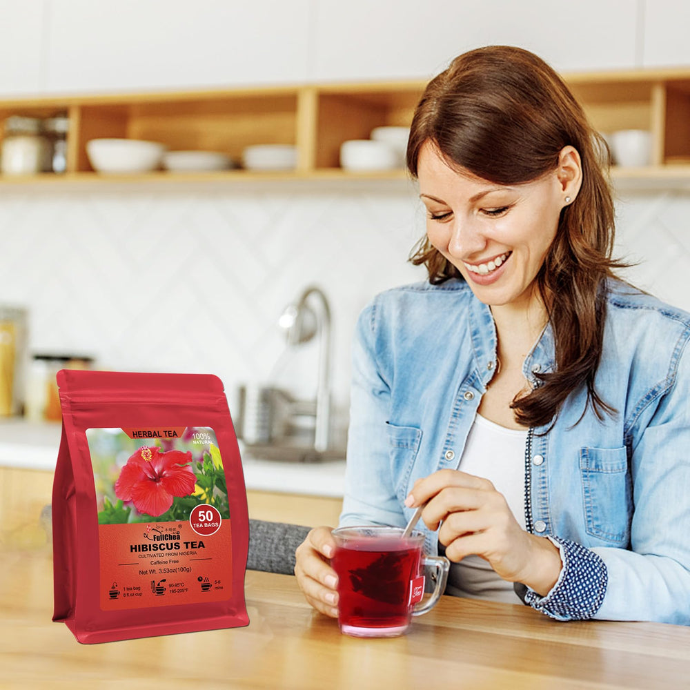 Aroma of FullChea hibiscus tea with tropical notes in the cup.