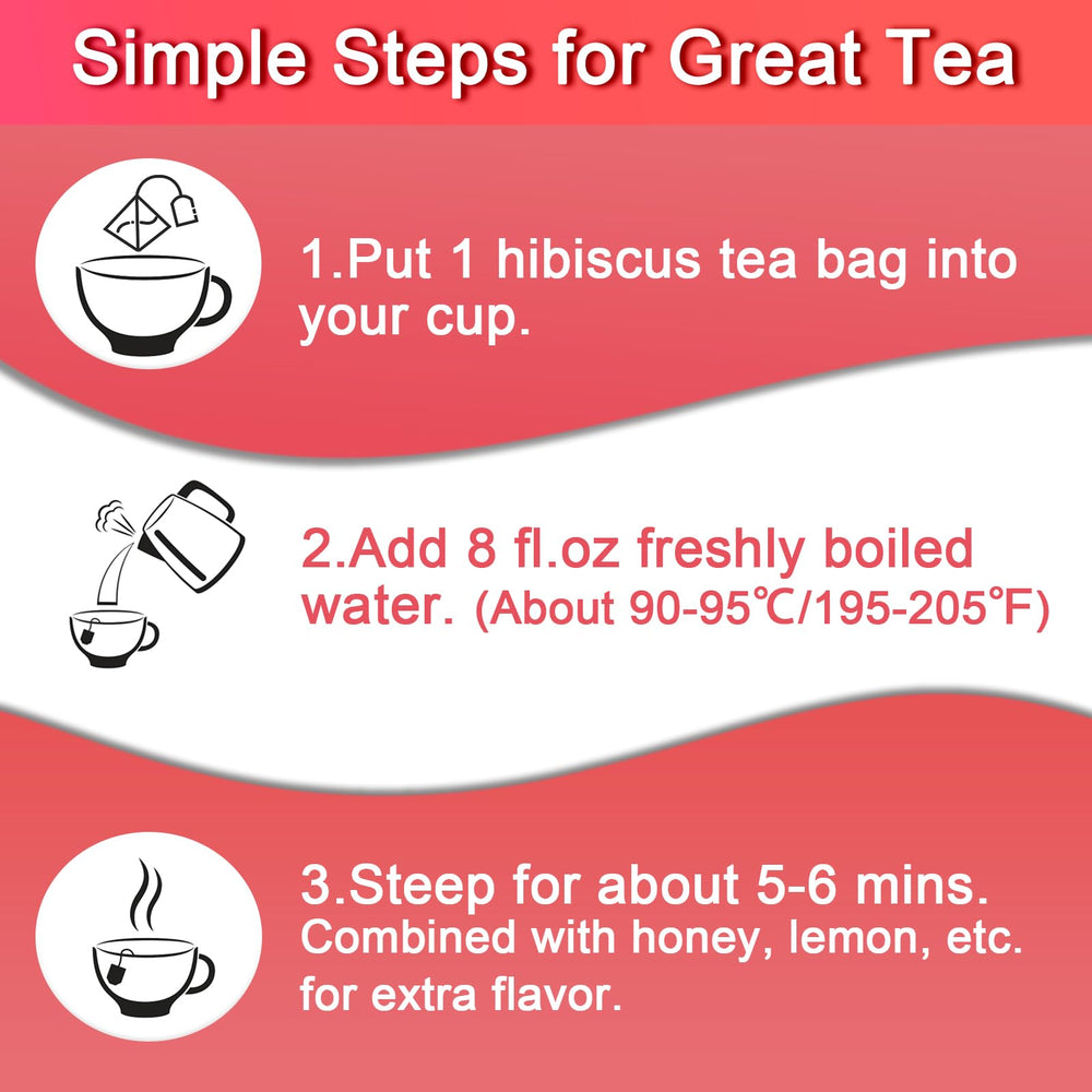 Corn fiber sachets from FullChea hibiscus tea ensure clean, glue-free packaging.