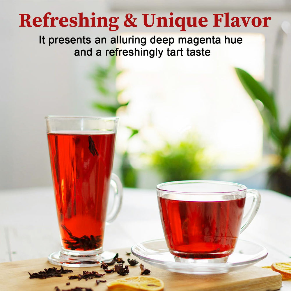 FullChea hibiscus tea in a cup ready to refresh.