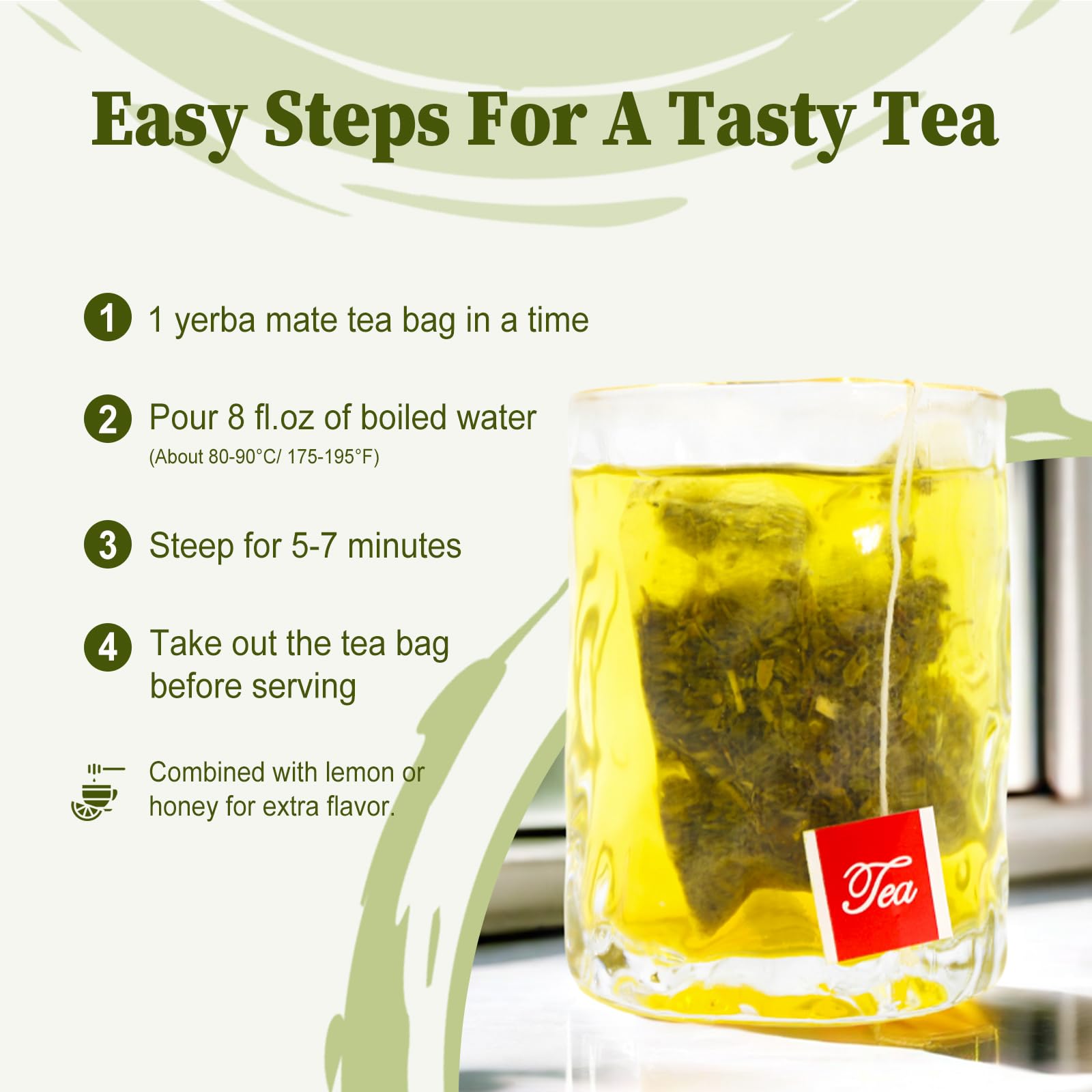FullChea tea with honey creates a balanced brew.