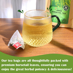 FullChea Horsetail Tea box open revealing clean, additive-free packaging.