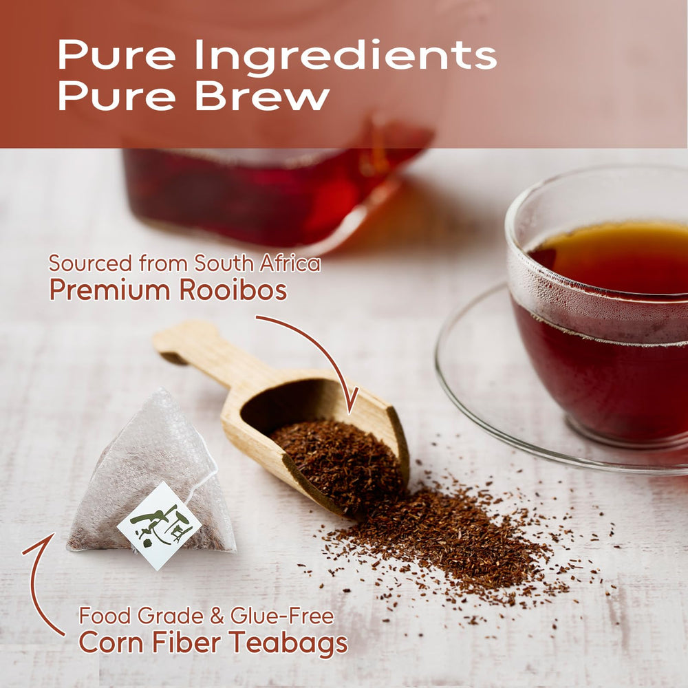 Hot FullChea Rooibos brew ready in minutes.