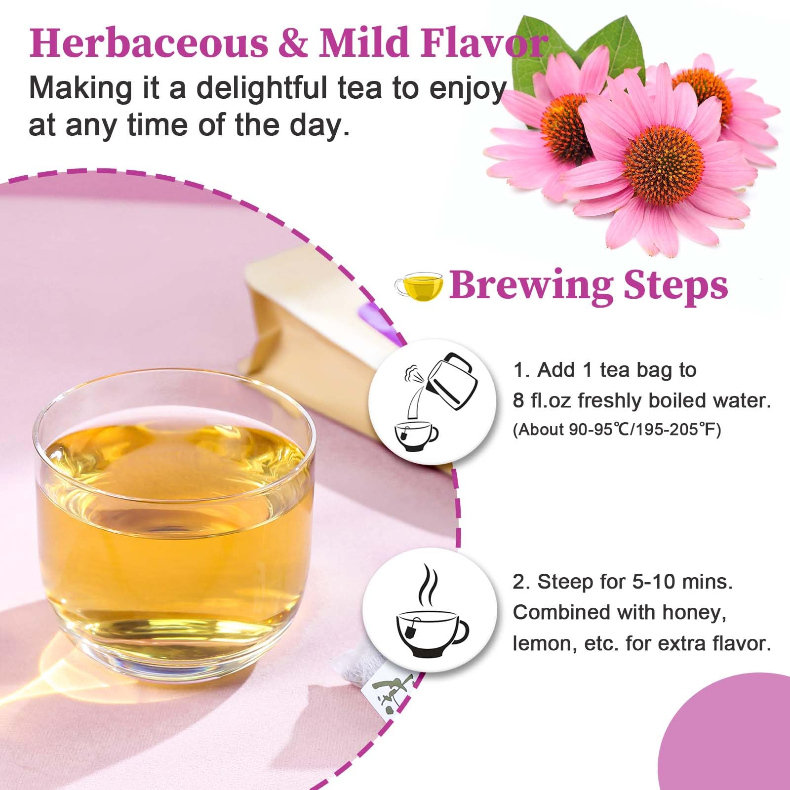 FullChea Hot tea pour into cup showcasing relaxing, caffeine-free ritual.