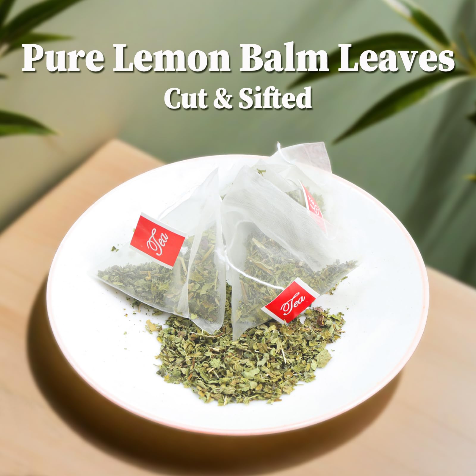 FullChea lemon balm leaves close-up showing fresh herb quality and flavor.