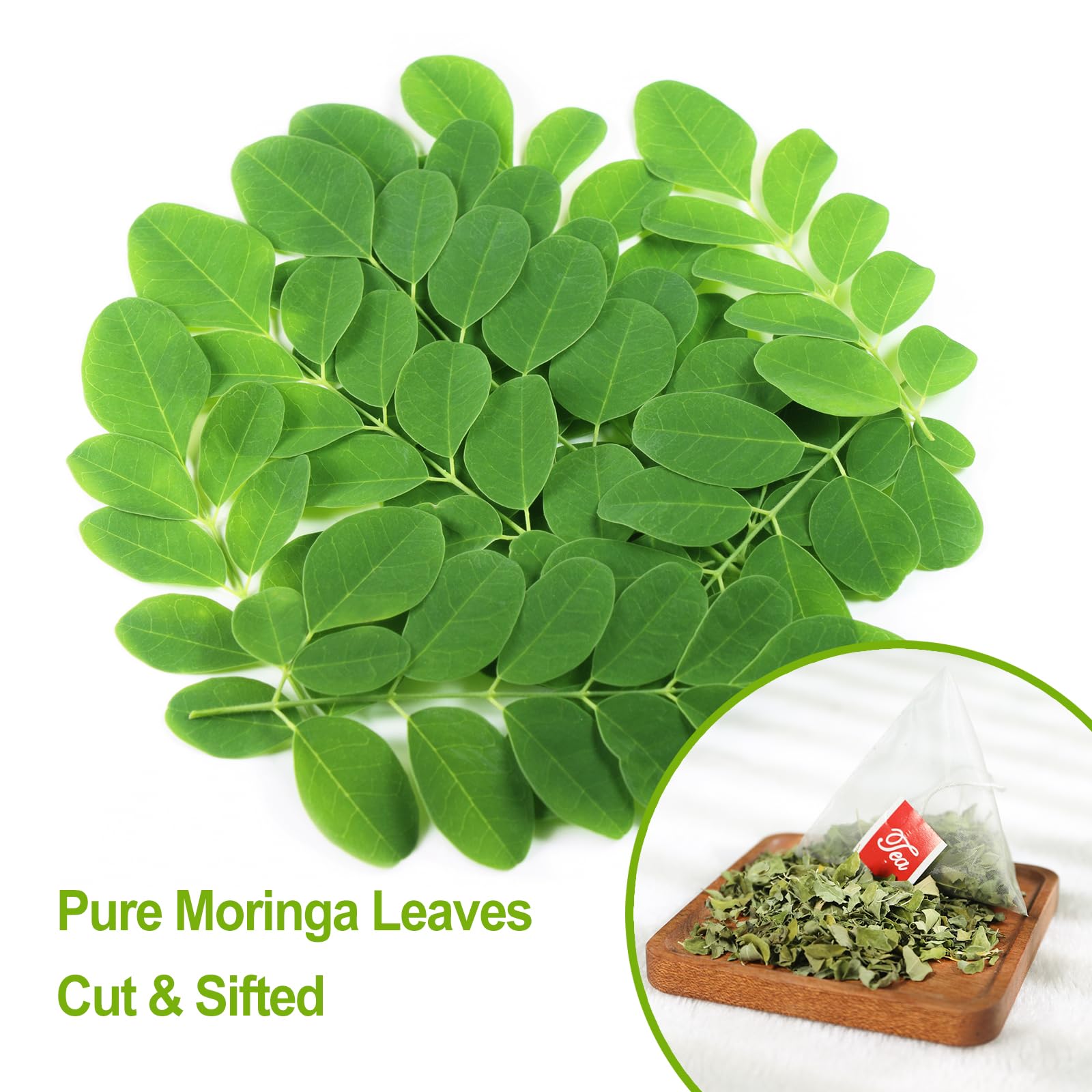 FullChea Moringa Tea brewed cup with inviting herbaceous aroma.