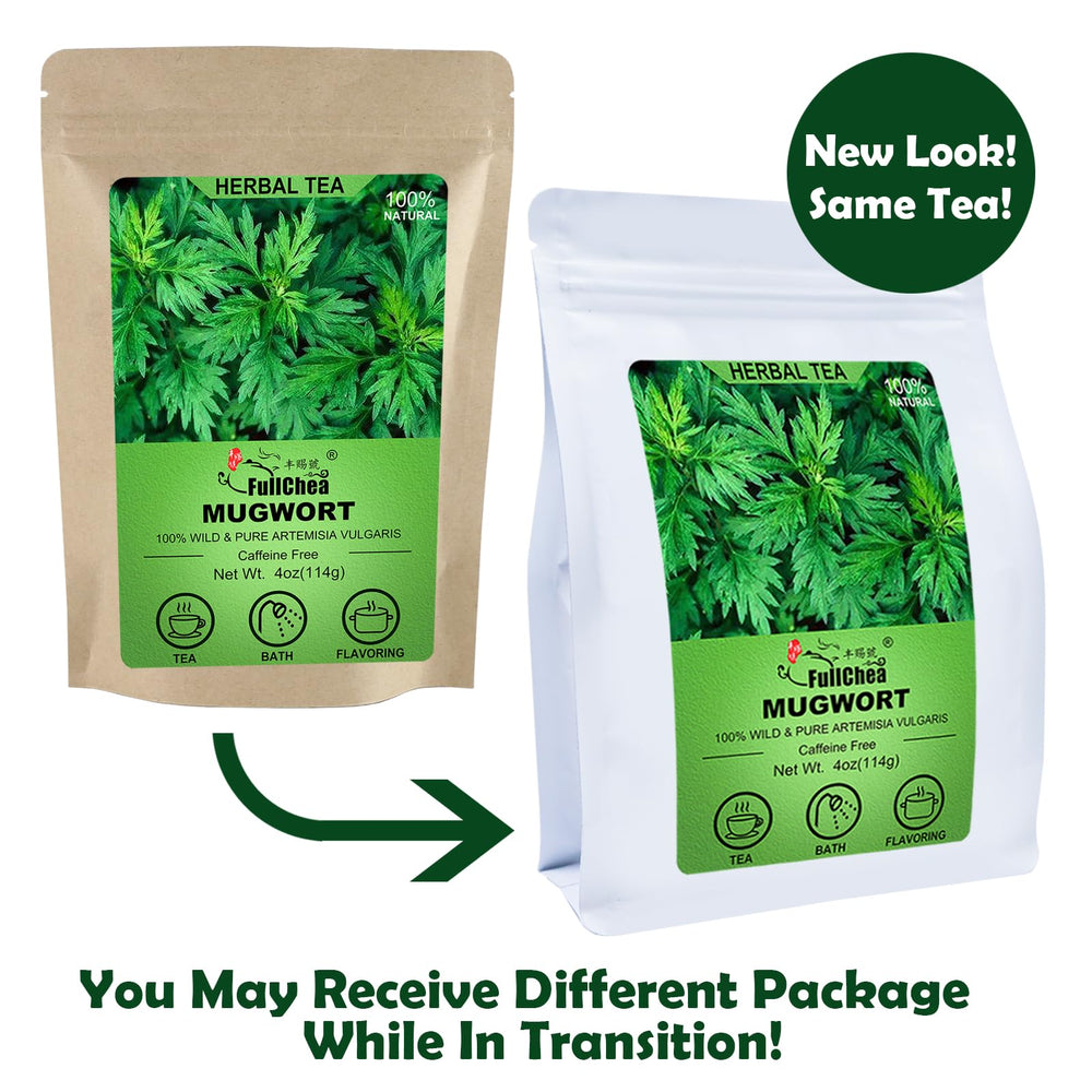 FullChea mugwort bath herb shows dried leaves suitable for relaxing bath rituals.