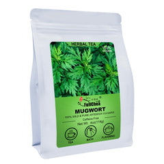 FullChea mugwort leaf tea pack showcases premium leaves for a soothing, caffeine-free cup.