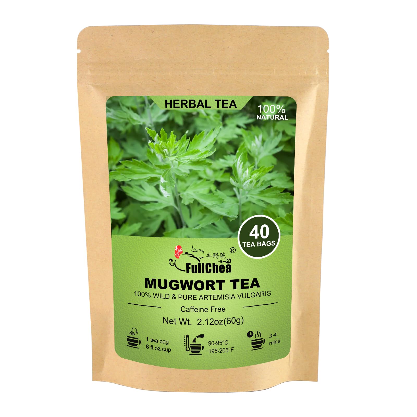 FullChea mugwort tea bags in packaging for fresh brews and convenience.