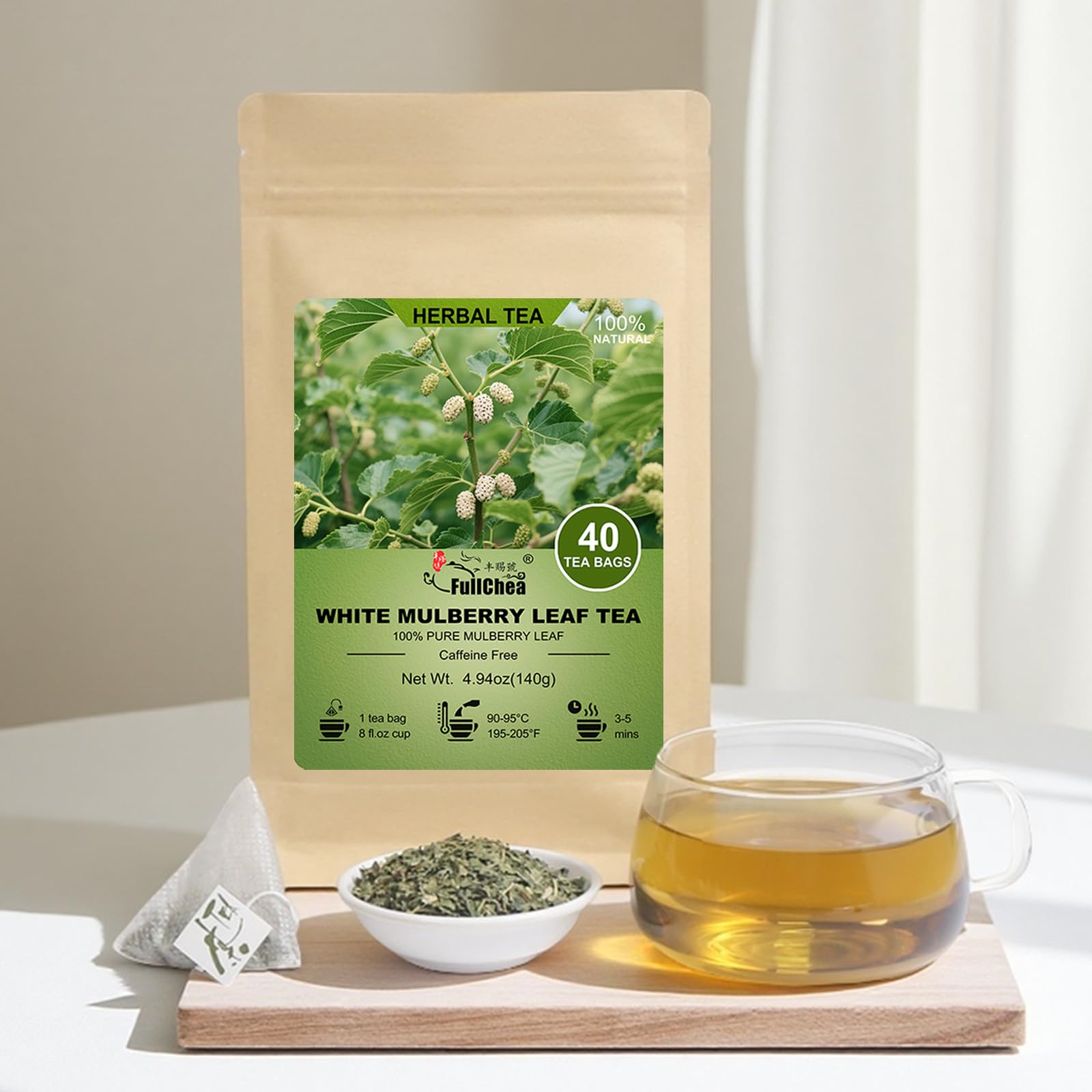 FullChea Mulberry Leaf Tea blends offer versatile herbal options with mint or honey.