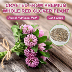 FullChea red clover tea packaging with resealable closure preserves freshness