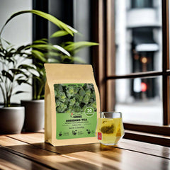 FullChea resealable tea package emphasizing freshness and storage ease.