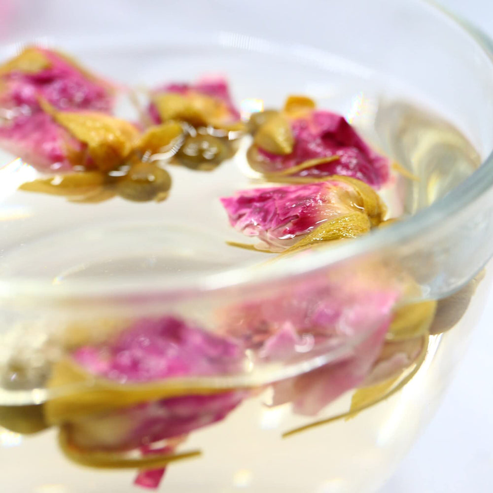 Close-up of FullChea rose buds, vibrant petals and scent.