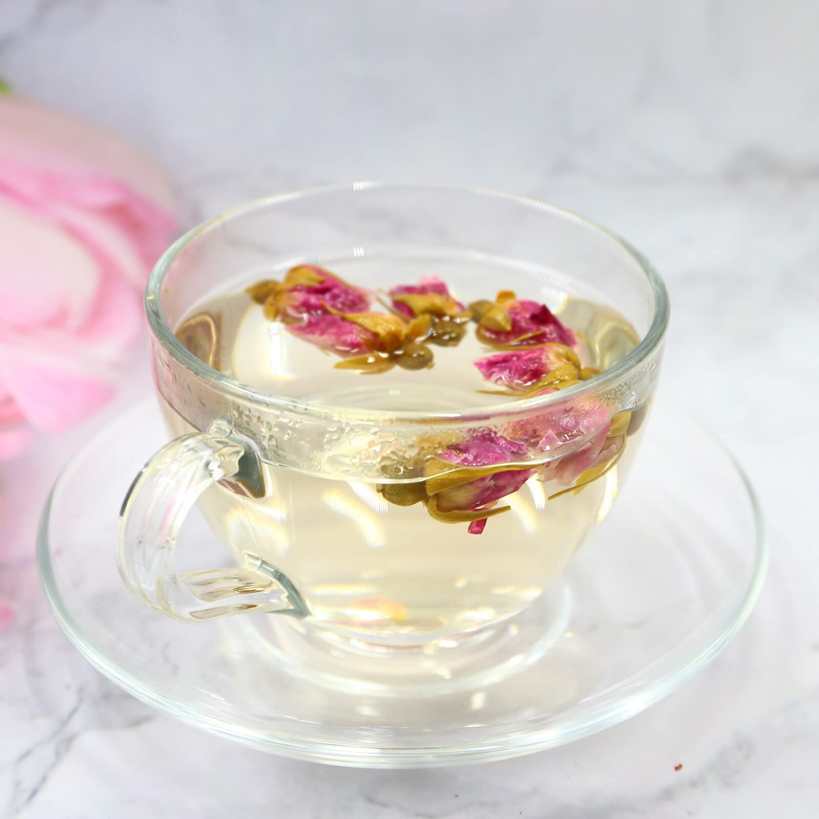 FullChea rose buds for DIY soaps and crafts, natural fragrance.