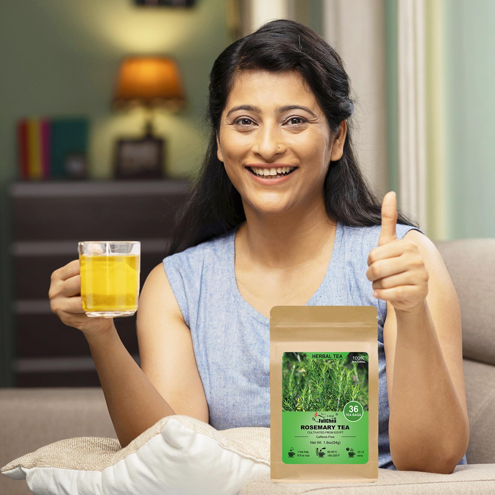 FullChea rosemary tea bags resealable pouch preserves flavor