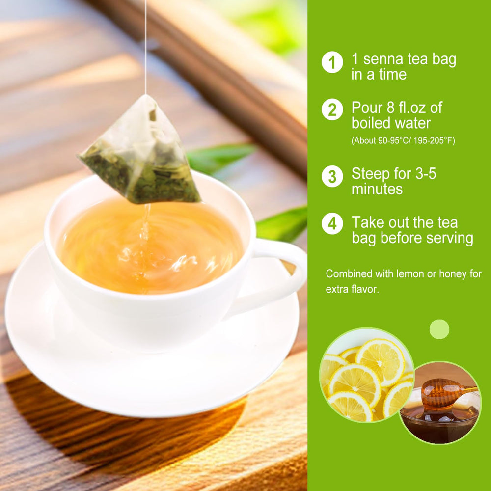 FullChea Senna Tea herbaceous flavor profile for hot or iced tea