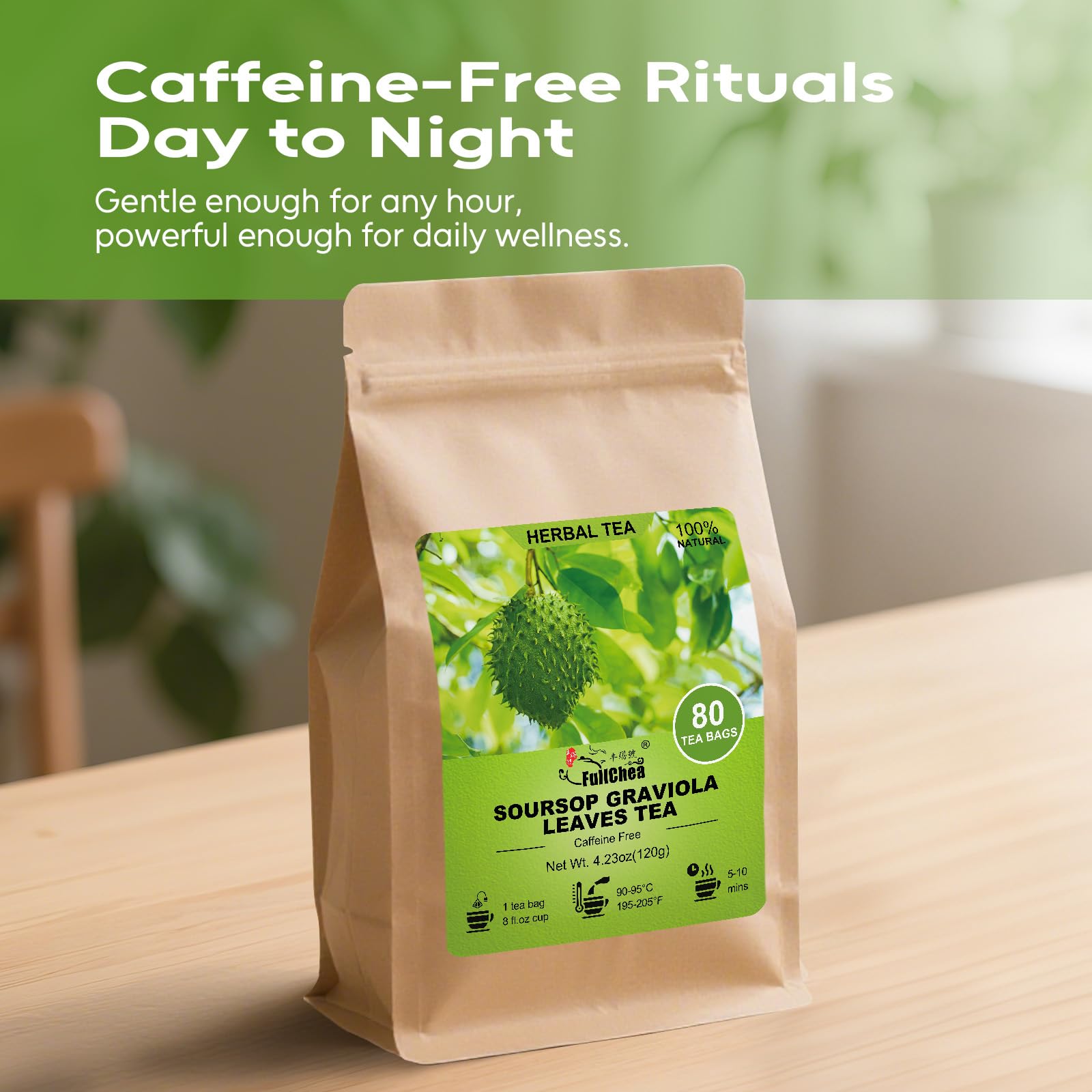 Non-GMO label highlights pure, additive-free leaves for tea lovers.
