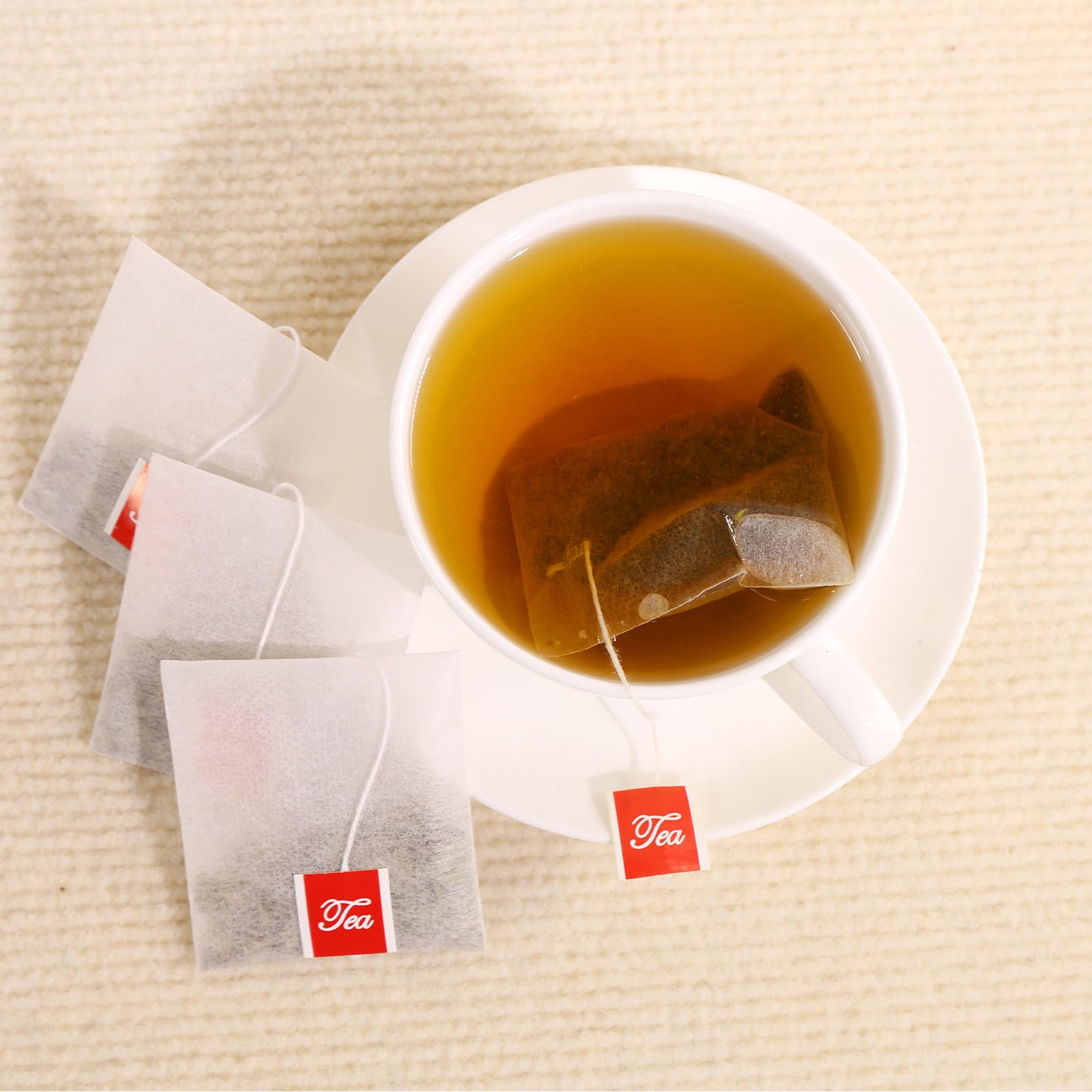 FullChea thyme tea bags ready for brewing