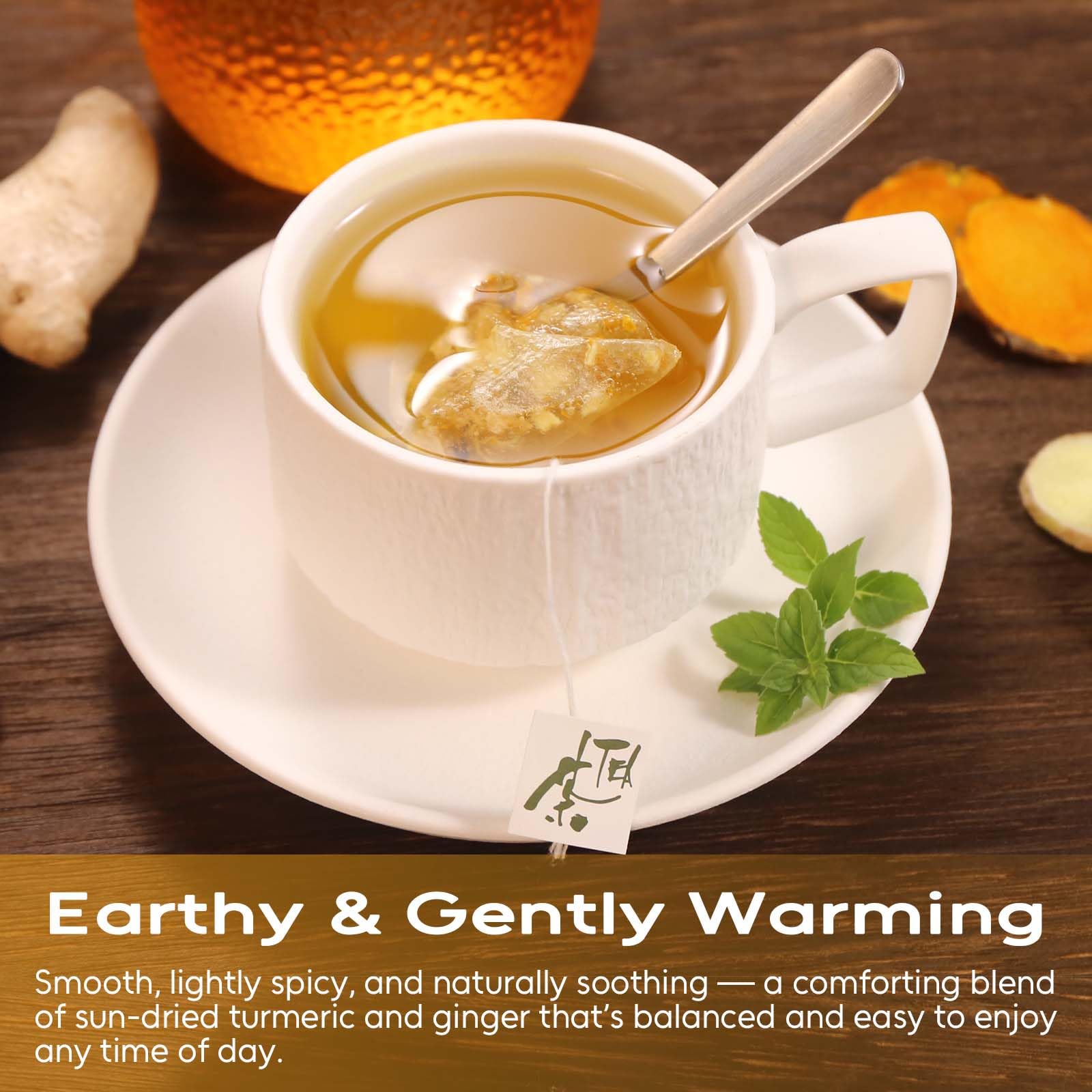 FullChea packaging with ultrasonic-bonded tea bags for safety.
