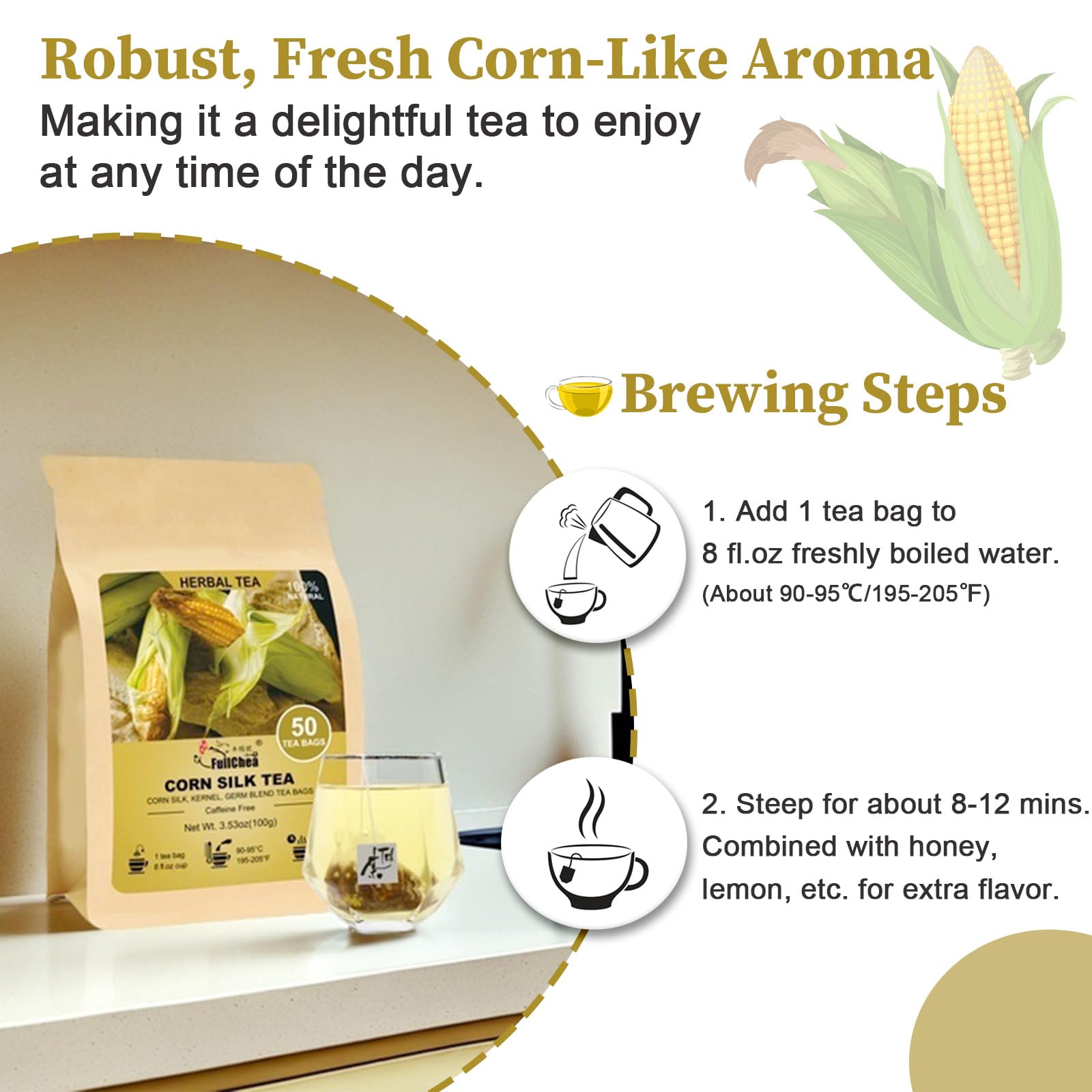 FullChea pure sip experience with ultrasonically bonded sachets ensuring clean taste.