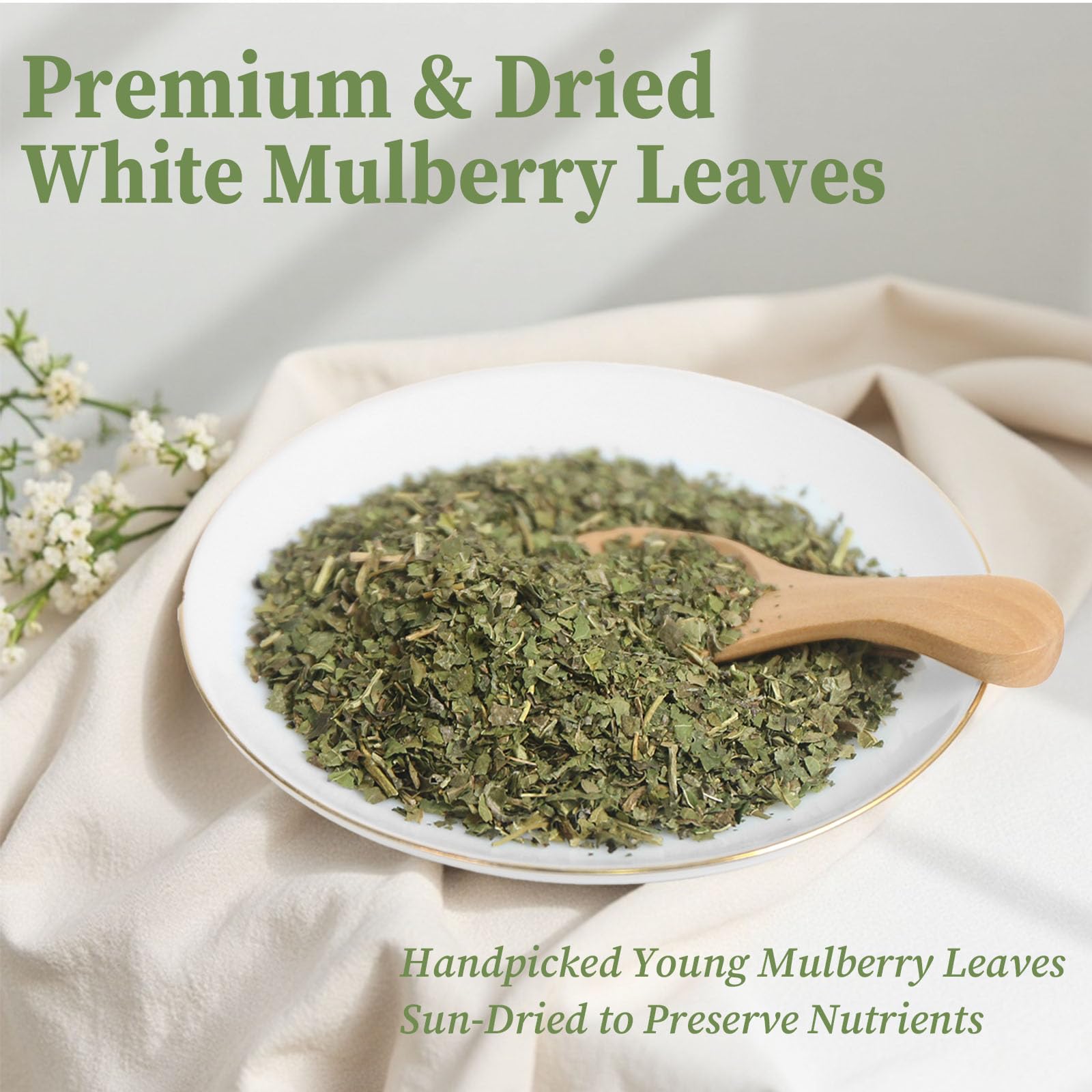 FullChea White Mulberry Leaf Tea dried leaves preserve natural sweetness and gentle notes.