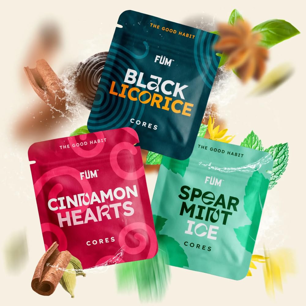 FÜM Core on desk, grab-and-go flavor boost between tasks.