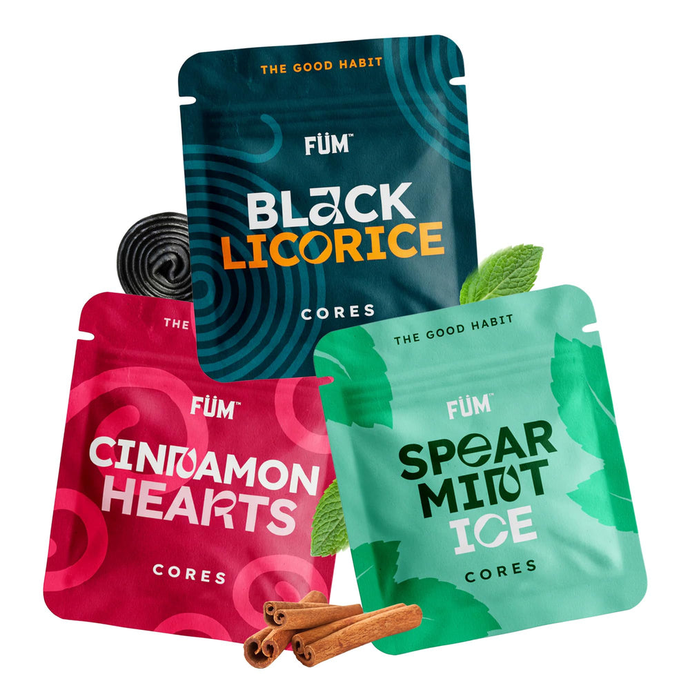 FÜM Spear Mint core close-up for a refreshing, non-habit-forming option.