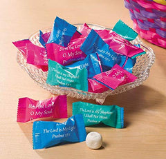 Close-up of Fun Express butter mints showing creamy melt-in-your-mouth texture