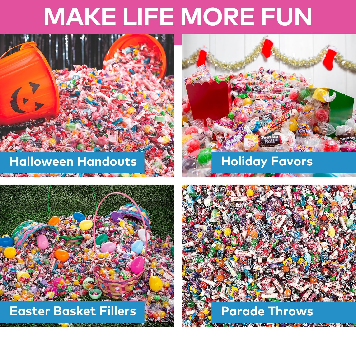 Fun Express Halloween candy bulk setup for trick-or-treat and party favors