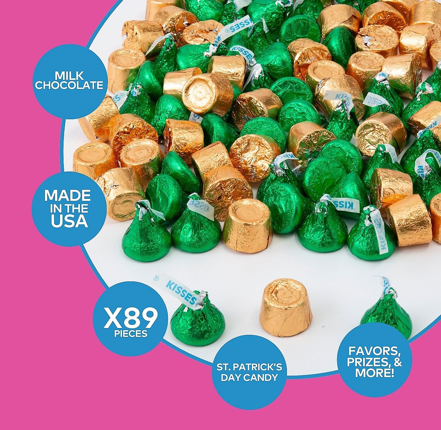 Fun Express Kisses bulk display, perfect for shamrock themes and leprechaun hunts.