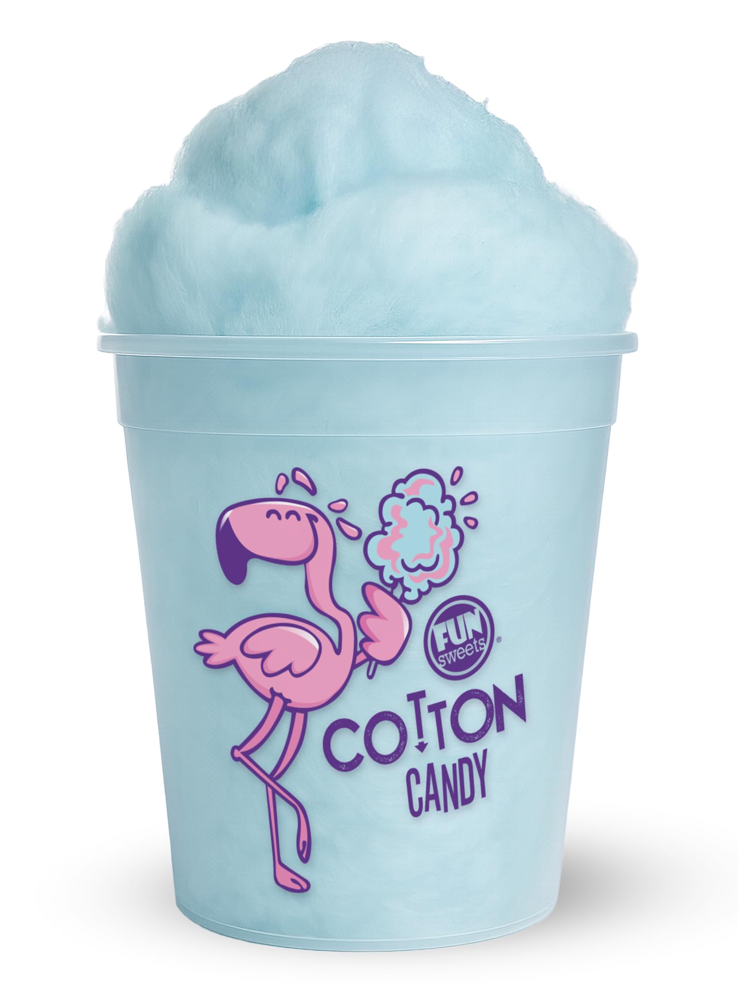 Fun Sweets blue cotton candy ideal for gender reveal buffets and party favors.