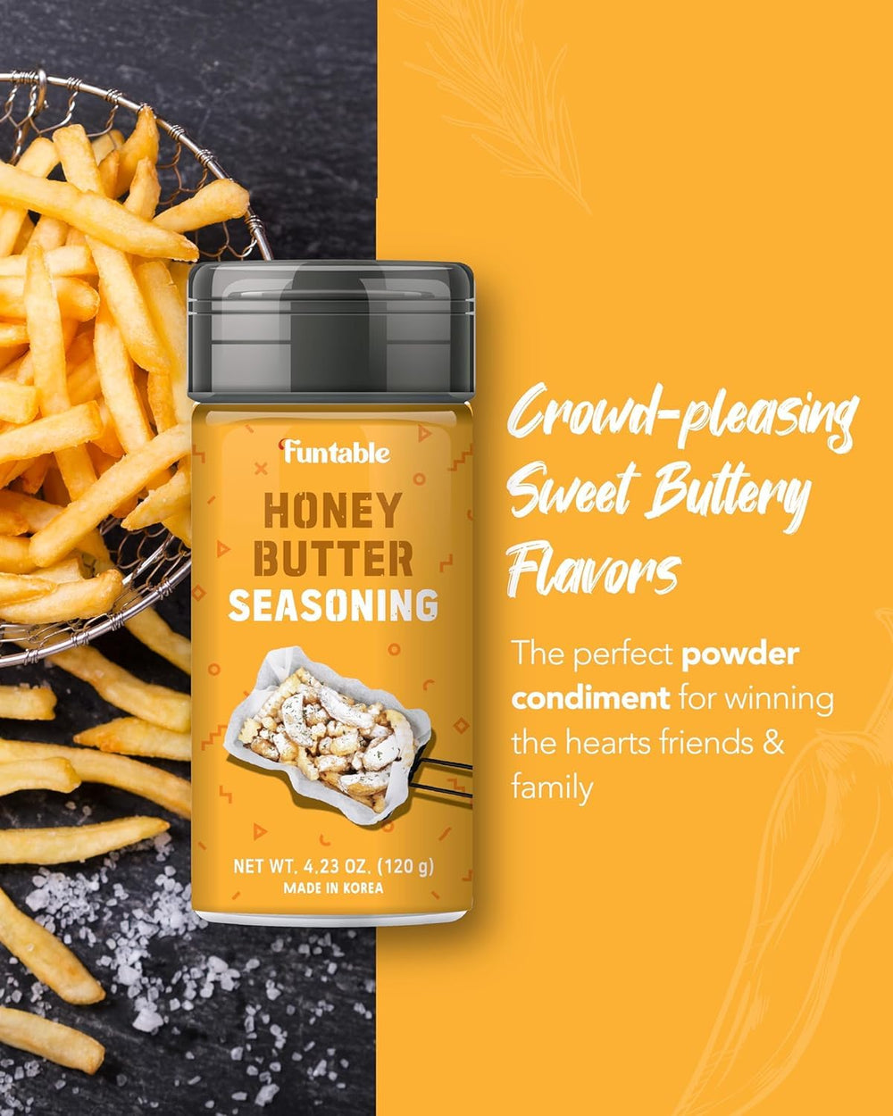 Pouring Funtable Honey Butter Seasoning reveals a quick flavor upgrade.