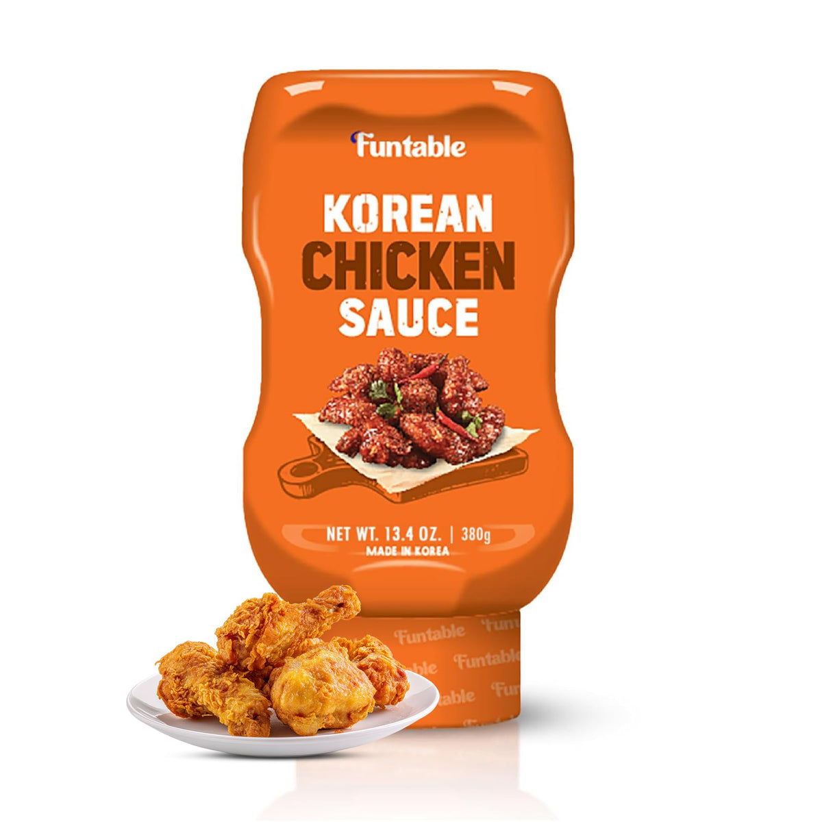 Funtable Korean Chicken Sauce bottle front—ideal for glaze and dipping with rich, authentic flavor.