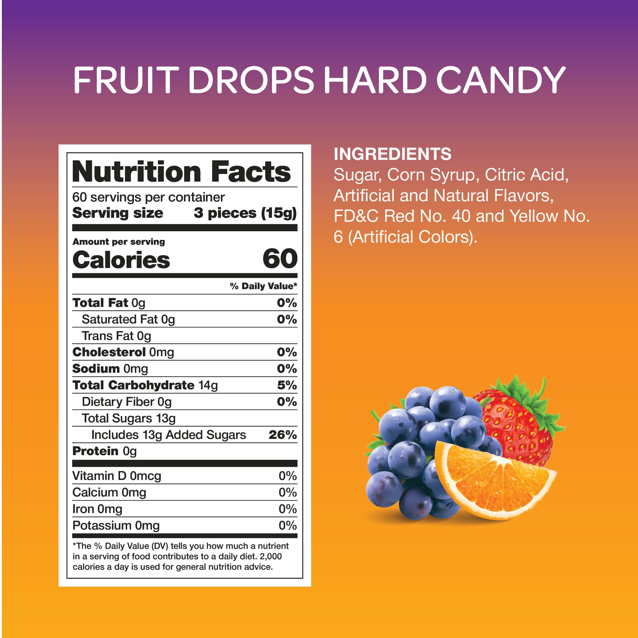 FUNTASTY Assorted Fruit Drops closeup shows vibrant flavors for tastings.