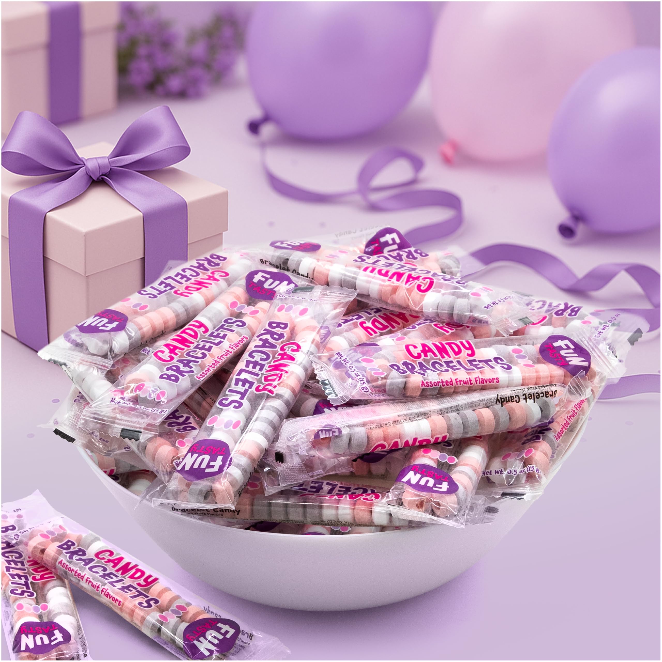 FUNTASTY party decor with wearable candy bracelets.