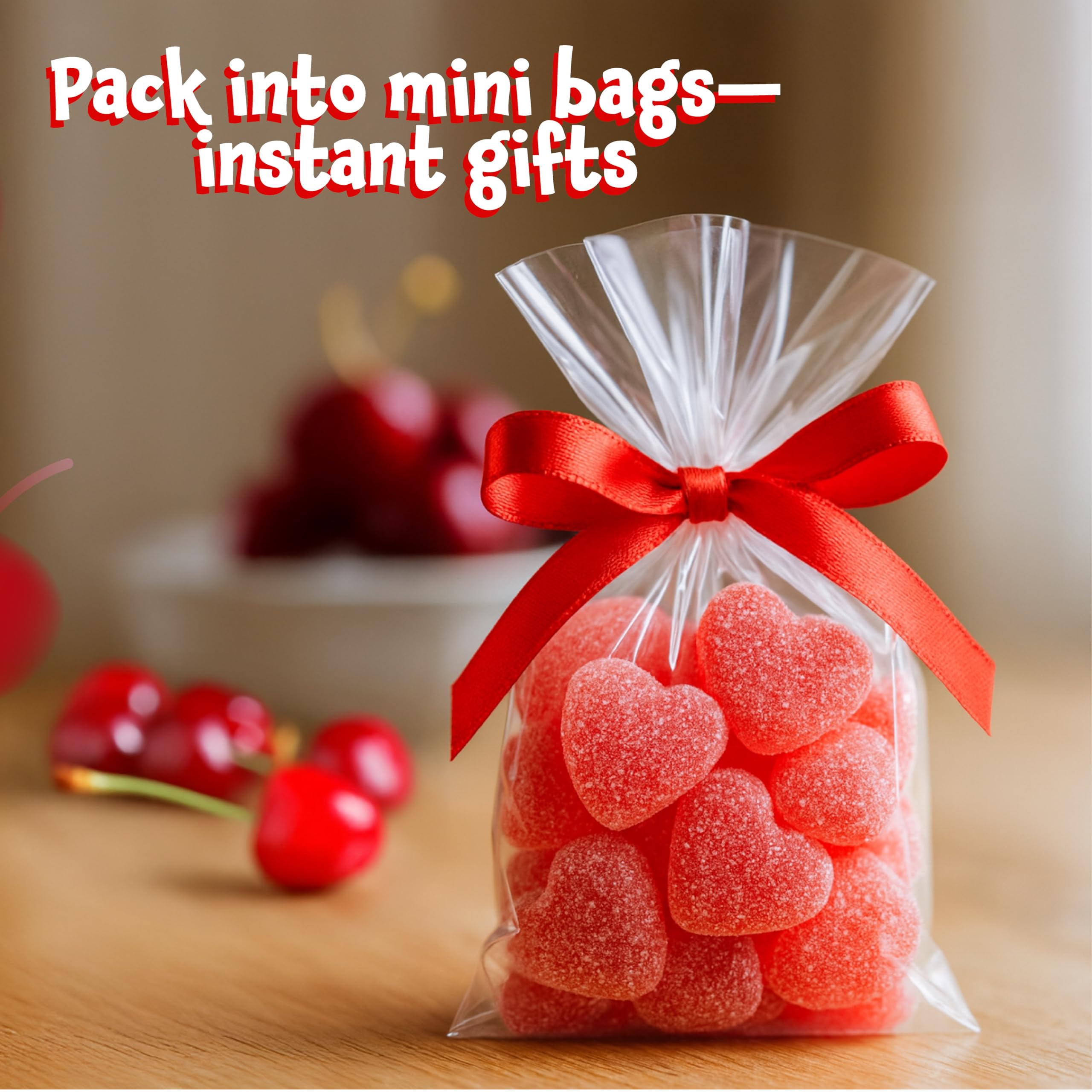 FUNTASTY Cherry Hearts brighten office jars and desk treats.