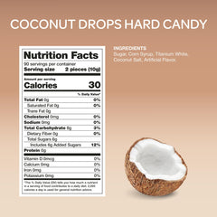 FUNTASTY Coconut Drops shell close-up showing glossy shell, protecting the creamy center.