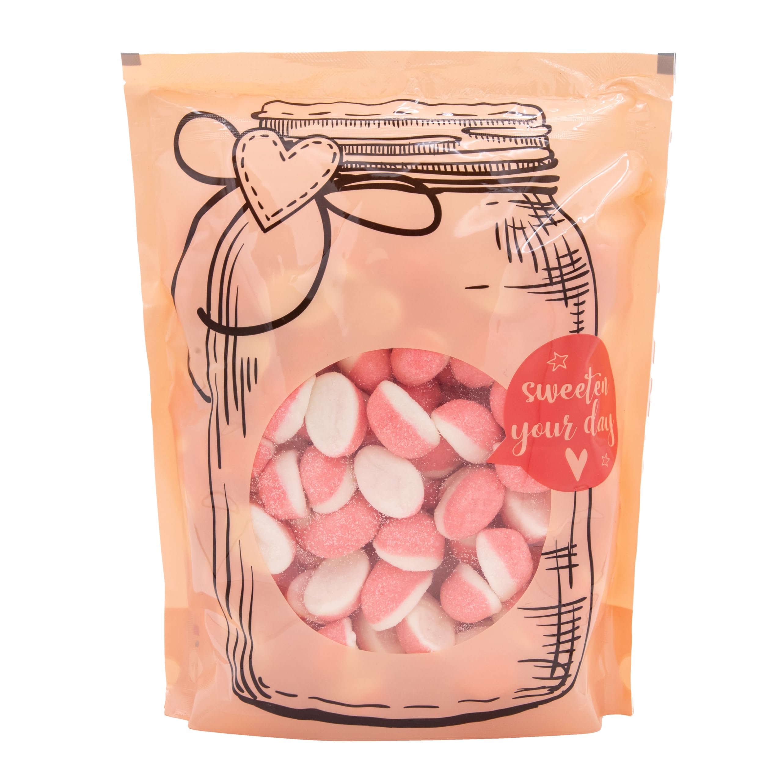 FUNTASTY strawberry cloud gummies used for dessert decoration and favors.