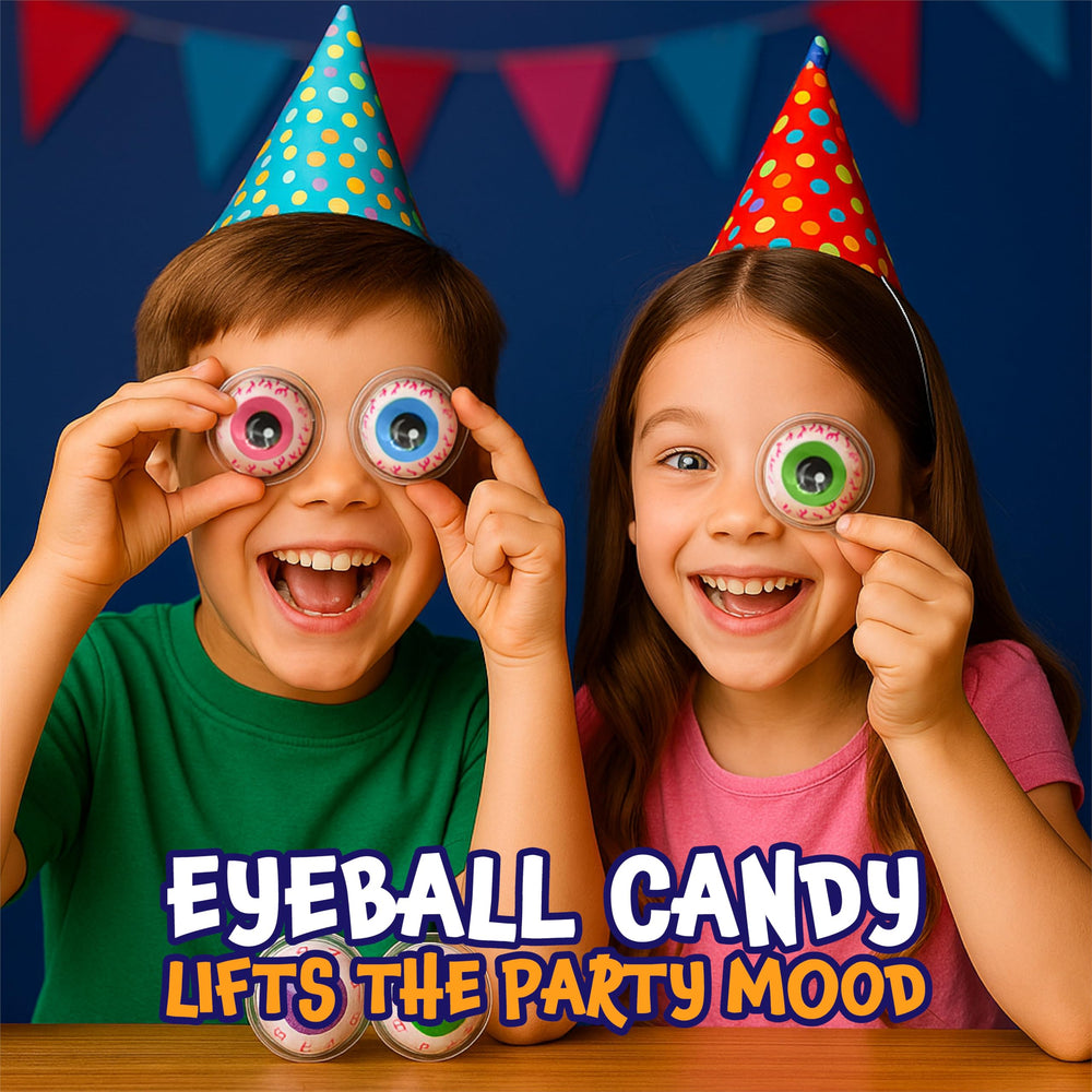 Funtasty Eyeballs Gummy Candy individually wrapped in handy packs.