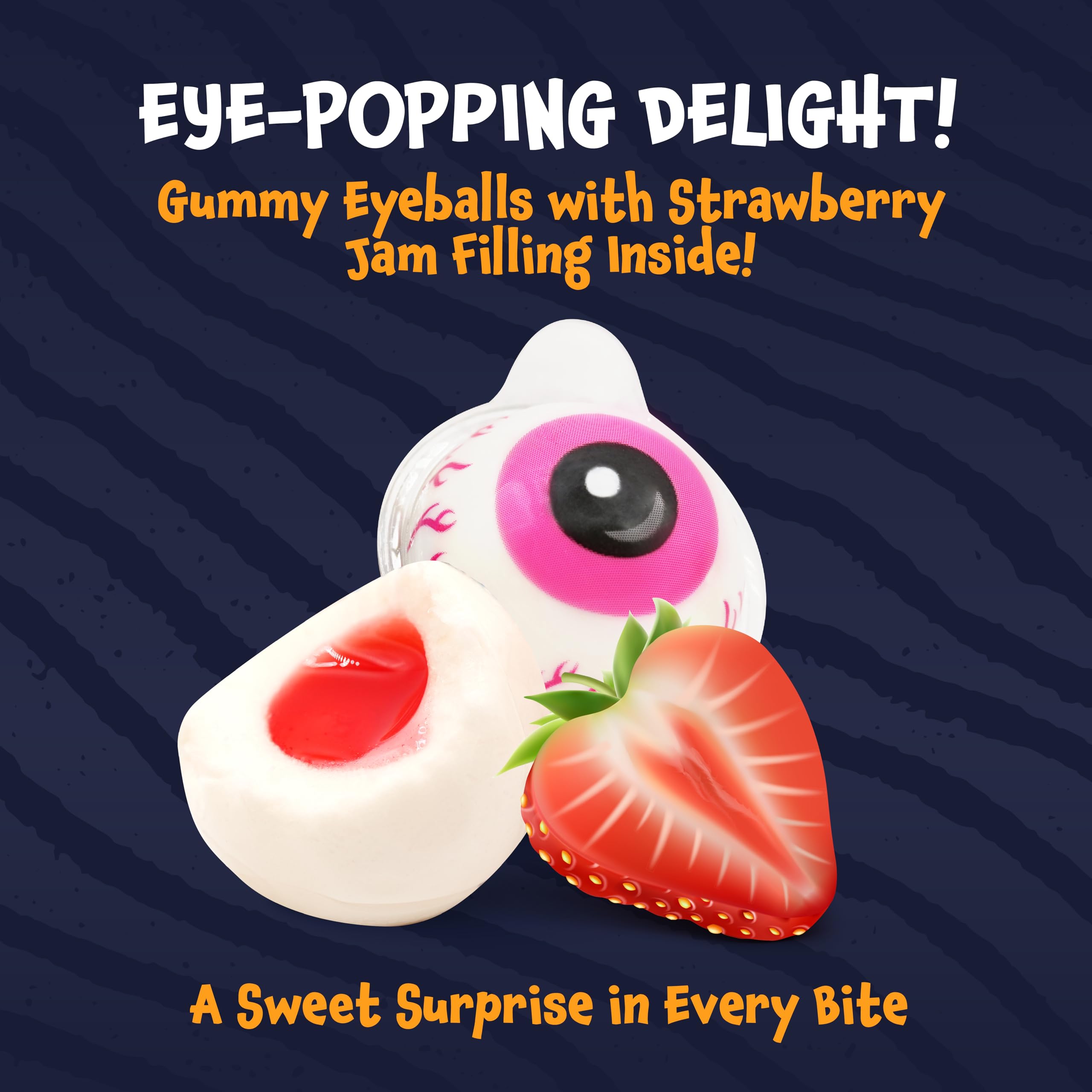 Funtasty Eyeballs Gummy soft exterior texture and spooky look