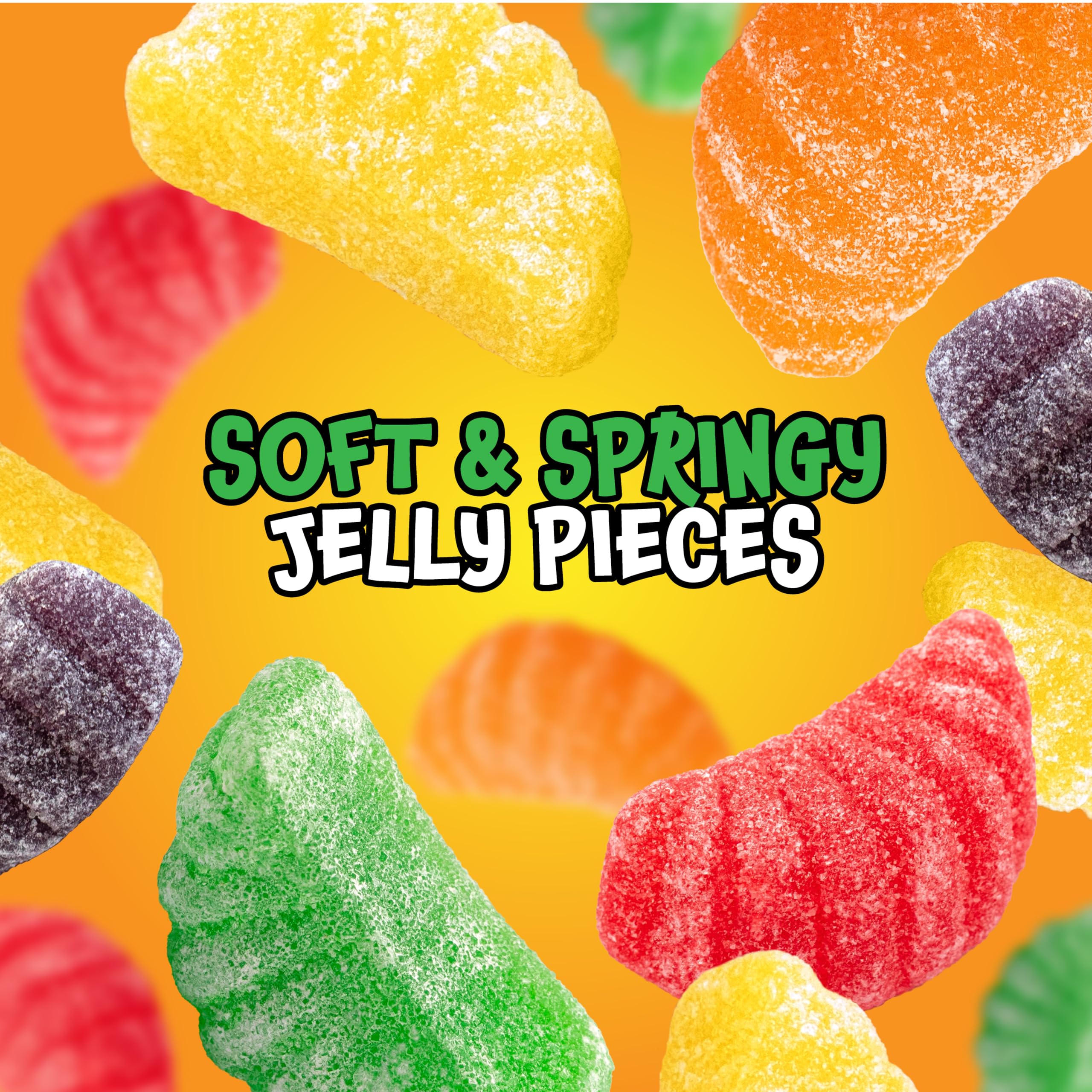 FUNTASTY Fruit Slices assorted flavors, gelatin-free wedges for snacking.