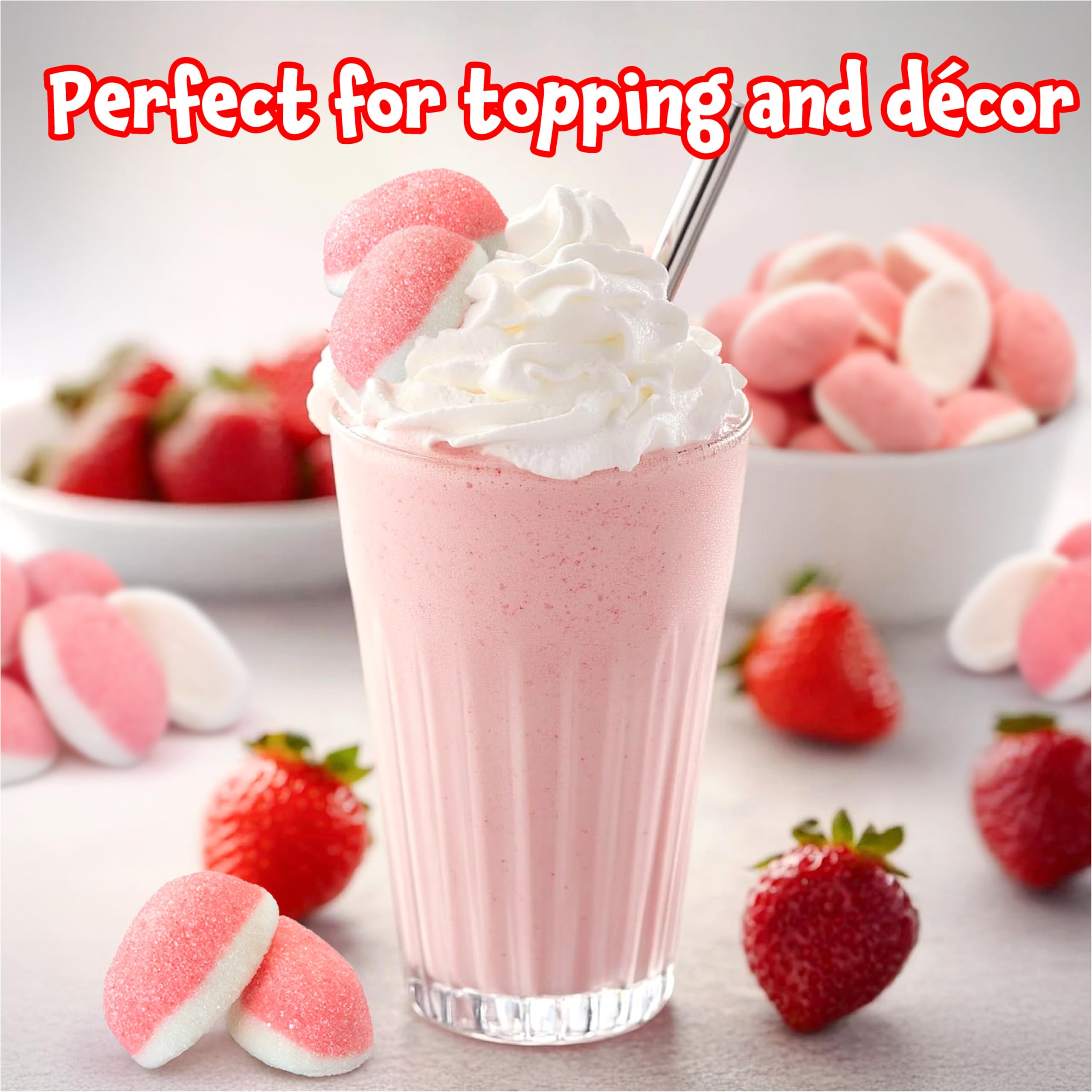 FUNTASTY gender reveal strawberry gummies shown for festive celebrations.