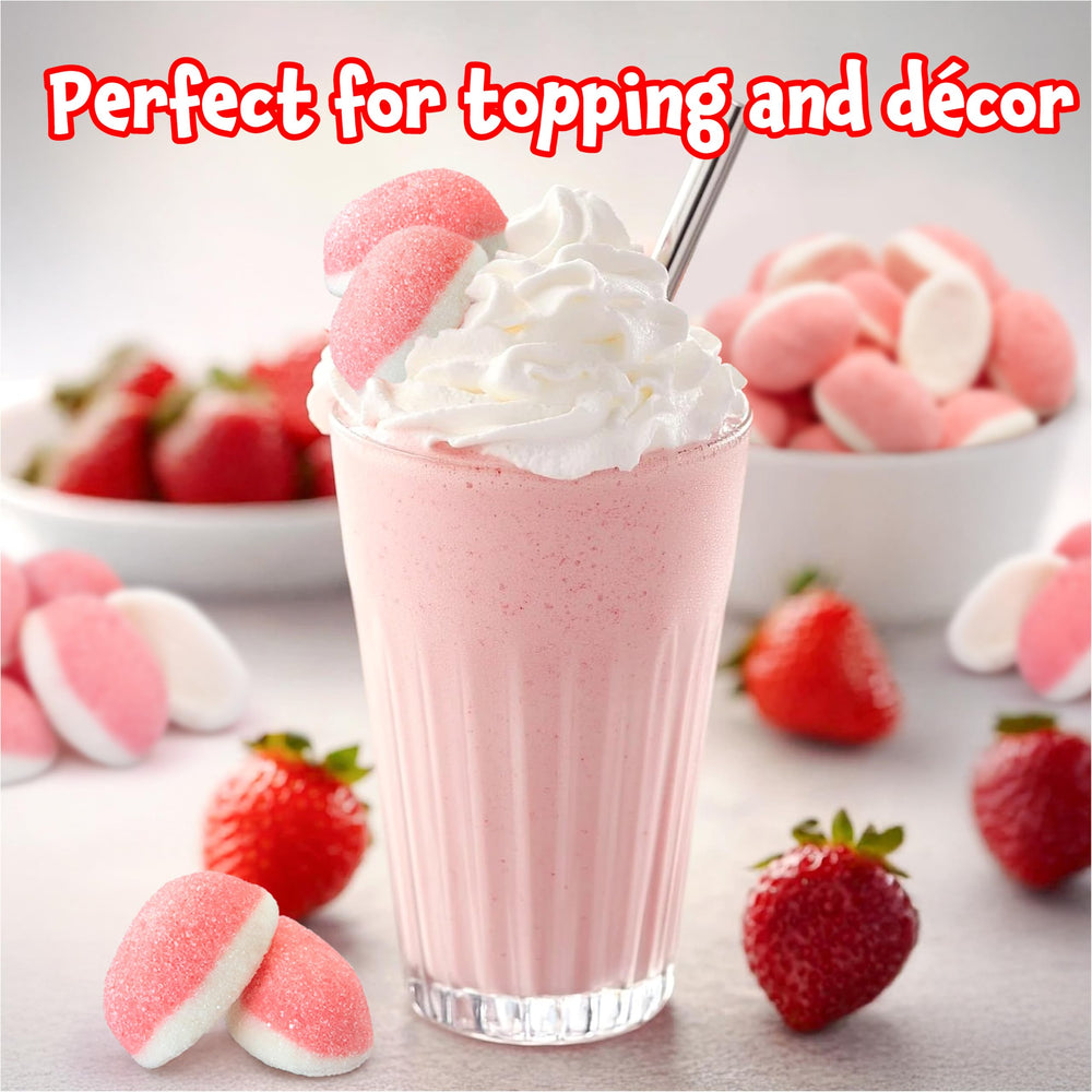 FUNTASTY gender reveal strawberry gummies shown for festive celebrations.